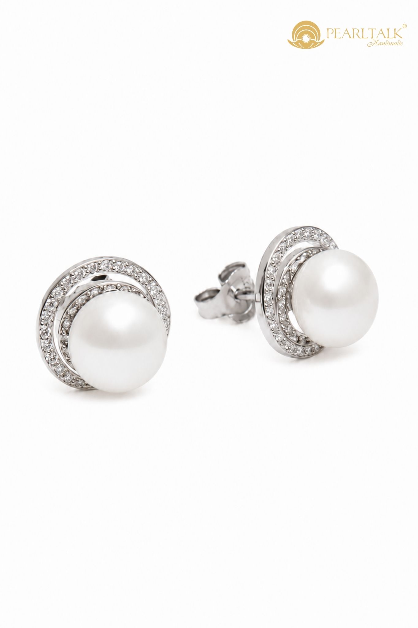BÔNG TAI NGỌC TRAI TRẮNG FRESHWATER 8MM
